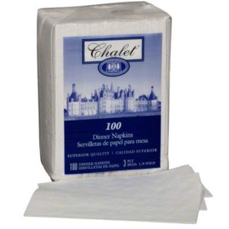 Chalet Dinner Napkins 3-Ply 1/8 Fold [100's]